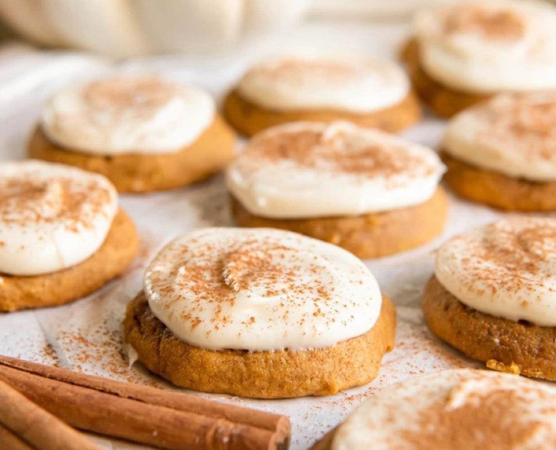 Frosted Pumpkin Protein Cookie